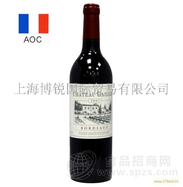 甘乐特庄园干红葡萄酒 法国波尔多AOC