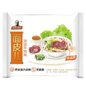 杜記食品 濃湯牛肉味 面皮兒 100g