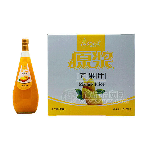 恒愛 原漿芒果汁 1.5Lx6瓶 果汁飲料