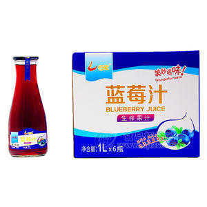 恒爱 蓝莓汁生榨果汁1Lx6瓶