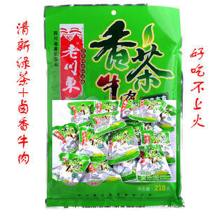 四川特产 老川东香茶牛肉 牛肉干 美味零食批发 218g