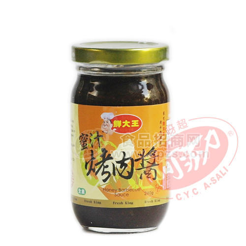 供應(yīng)臺灣原裝進口 調(diào)味品 鮮大王蜜汁烤肉醬 罐裝 240g