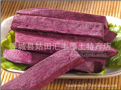 福建连城紫番薯紫地瓜干/香脆紫番薯条/炸紫薯条地瓜条/香酥紫条