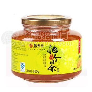 供应正宗恒寿堂蜜炼 蜂蜜柚子茶850g