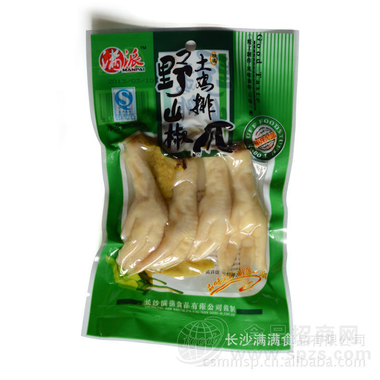 湖南特色食品 满派野山椒土鸡排爪 100g*60