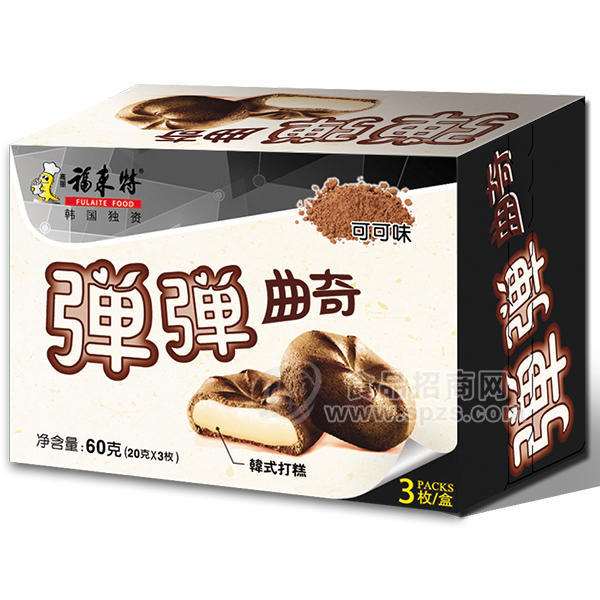福来特 弹弹曲奇饼干60g 可可味