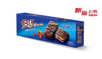 巧克力涂层夹心饼干蔓越莓