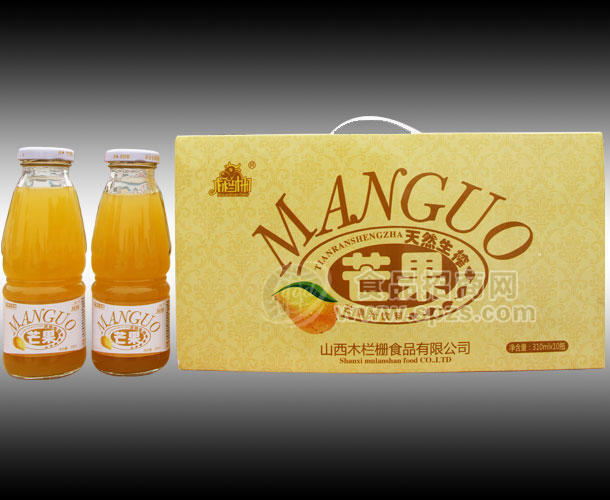 天然生榨芒果汁饮料310mlx10瓶