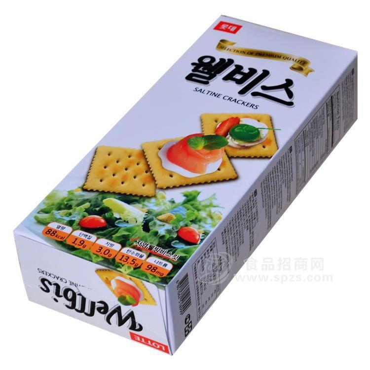 韩国批发乐天蔬菜水果苏打饼干 12盒/箱