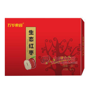 萬(wàn)歲果園生態(tài)紅棗禮盒 國(guó)標(biāo)一級(jí)998g