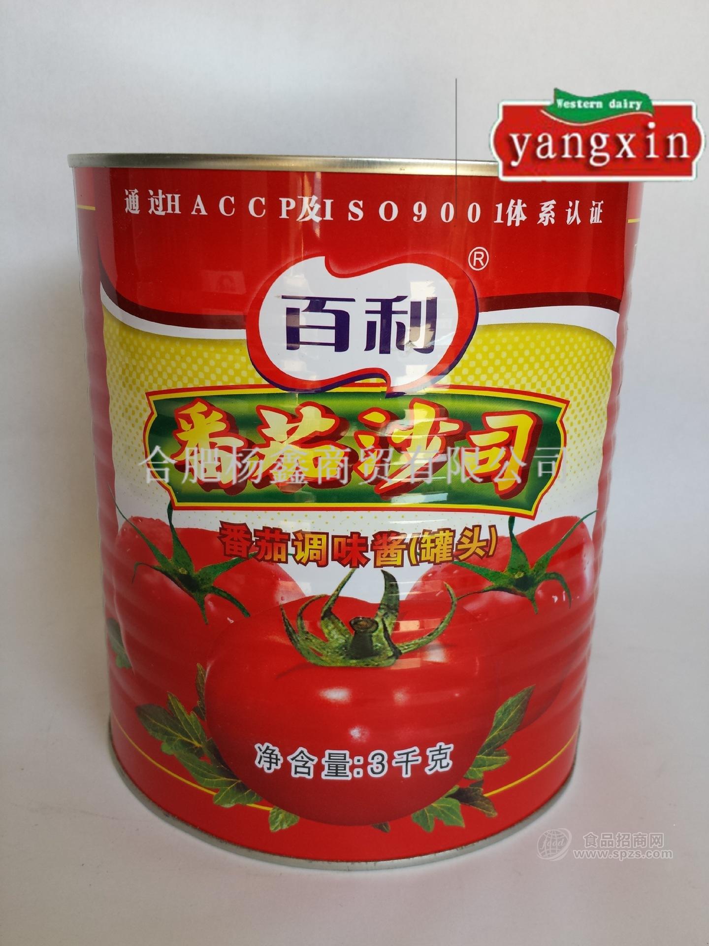 供应百利牌桶装番茄沙司、瓶装番茄酱、3公斤/桶