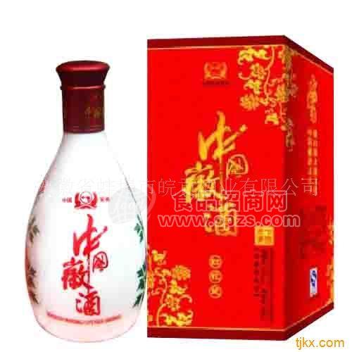 中国徽酒红花瓷