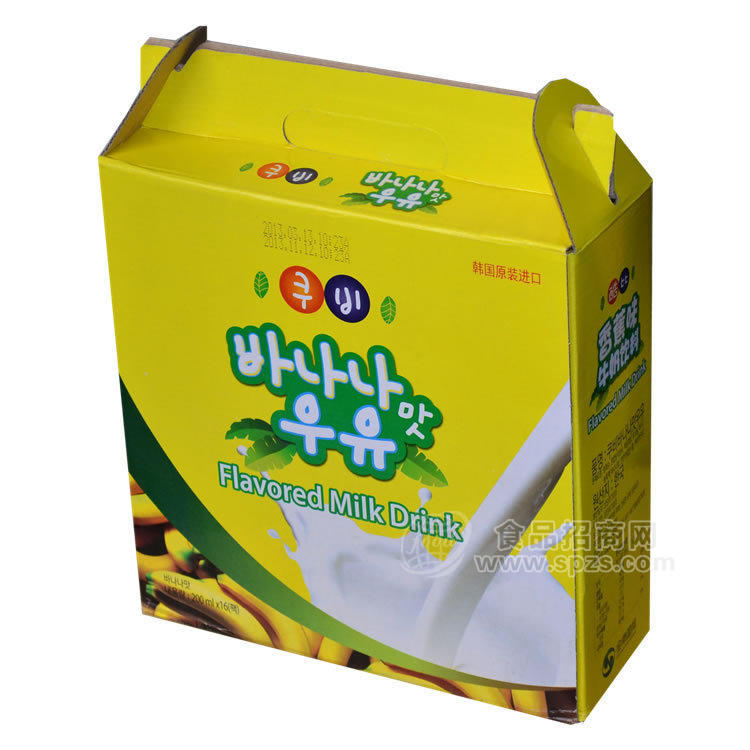 供应进口饮料批发 韩国酷比香蕉味牛奶200ml 16盒/箱