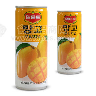 供應(yīng)7023韓國進(jìn)口飲料 樂天德門特芒果汁 240ml*30瓶