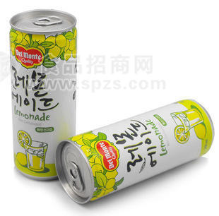 供应7024韩国进口饮料 乐天德门特柠檬汁 240ml*30瓶