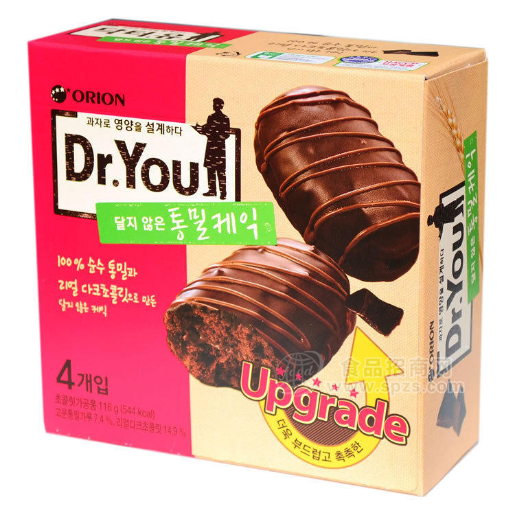 供应韩国进口食品批发 好丽友dr.you全麦腰果巧克力派 18盒/箱无