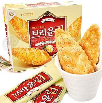 供应韩国进口 韩国饼干乐天蜂蜜树叶饼干90g 16盒/箱