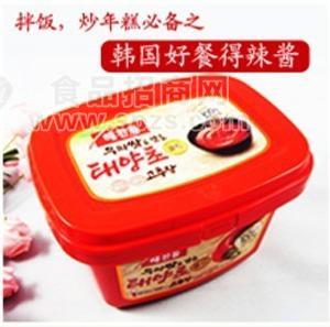 供应韩国进口食品调料批发 好餐得辣椒酱500克*20盒/箱