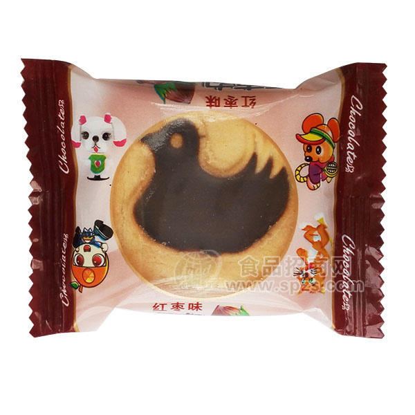 巧克力灌心饼干 红枣味 休闲饼干