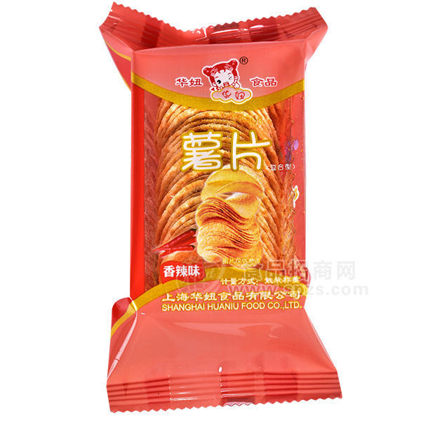 華妞薯片香辣味膨化食品