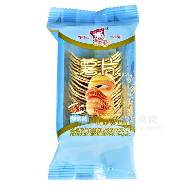 华妞薯片烧烤味膨化食品