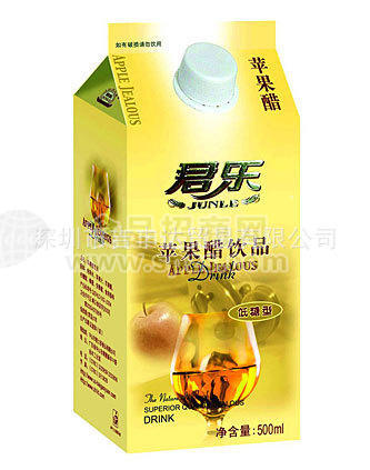 供應(yīng)500ML 君樂(lè) 蘋(píng)果醋飲料 果蔬汁 醋飲料 君樂(lè)蘋(píng)果醋