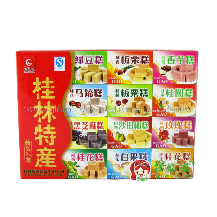 供应独立小包装零食 418克桂林糕点组合礼盒  彩之达大盒糕糕点