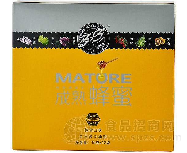 成熟蜂蜜　综合口味　15g×１２袋