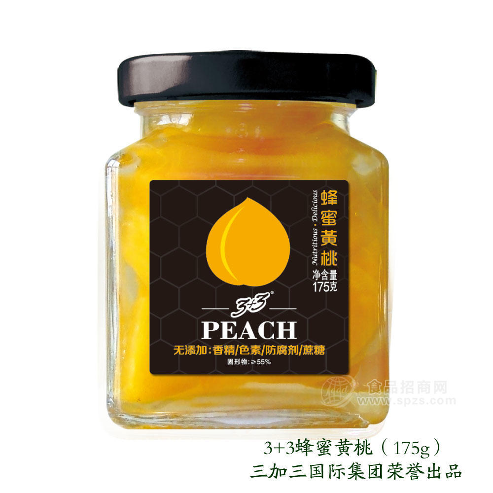 ·3+3蜂蜜黄桃水果罐头175g 