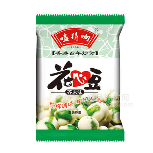 廠家直銷(xiāo)休閑食品炒貨誠(chéng)征代理加盟嗑得響芥末味花心豆豌豆