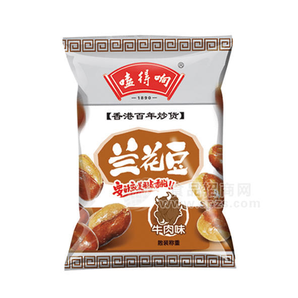 廠家直銷(xiāo)休閑食品炒貨誠(chéng)征代理加盟批發(fā)嗑得響牛肉味蘭花豆蠶豆