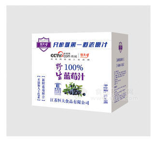 恒大梦野生蓝莓汁1L×6