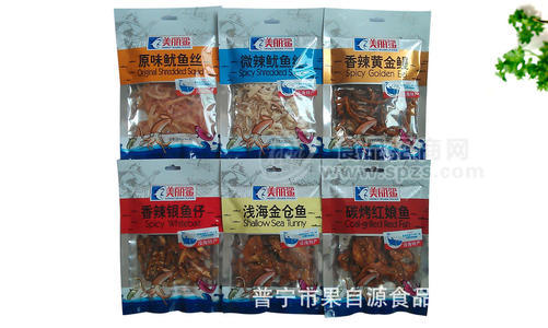 【美丽鲨】袋装鱿鱼丝\海产系列◣果自源食品