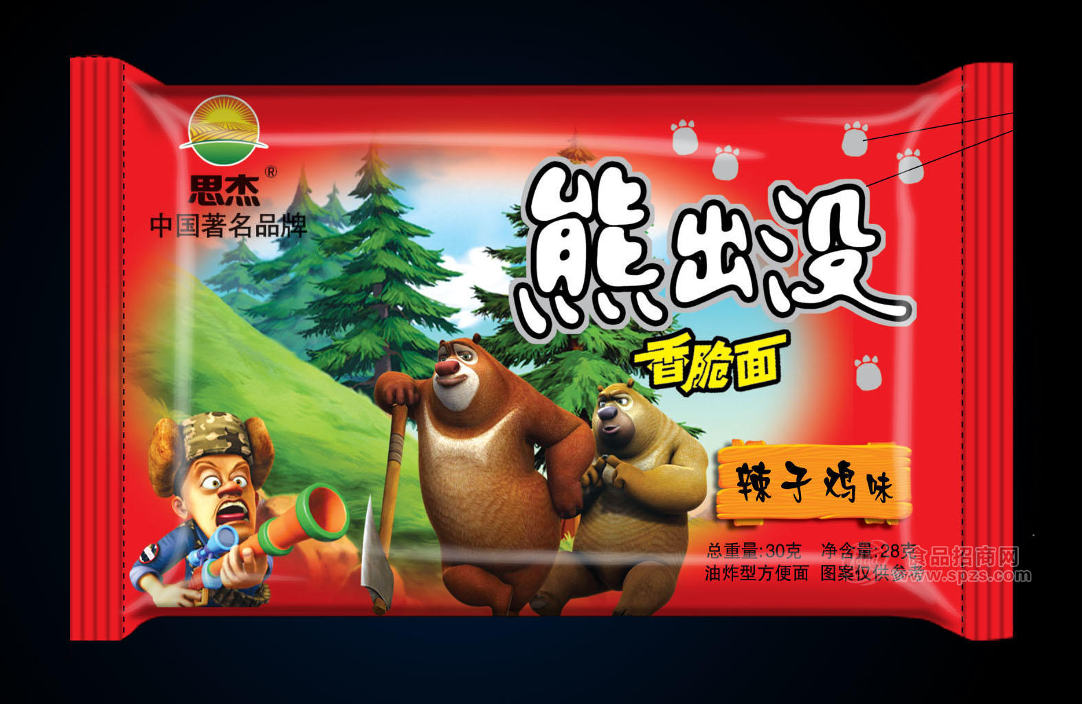 思杰熊出没辣子鸡味30g