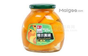 紫山 糖水黄桃（对开）罐头 485克/瓶