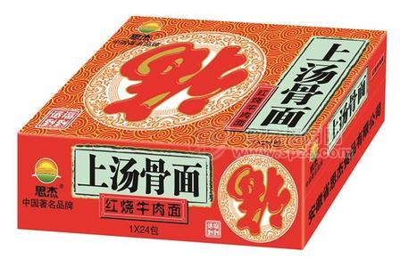 思杰上汤骨面红烧牛肉味1×24入