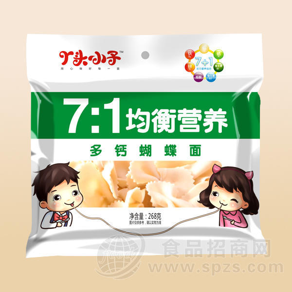 丫头小子多钙蝴蝶面268g儿童专用营养面条