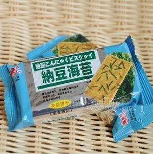 马来西亚 每日生机 纳豆海苔饼 600克 纳豆海苔饼干招商