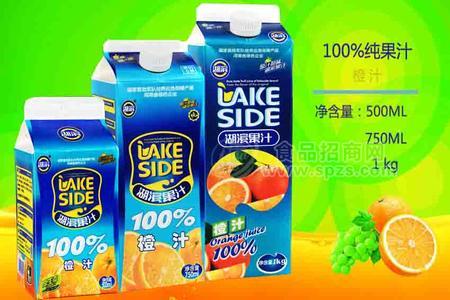 湖滨果汁饮品---100%纯果汁橙汁