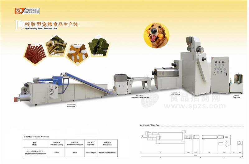 咬膠型寵物食品生產線