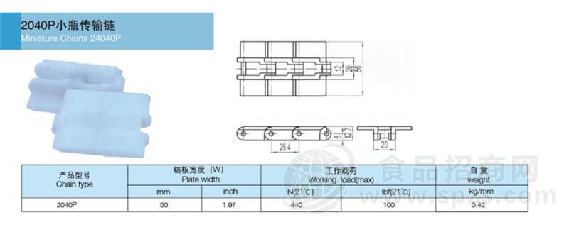 2040塑料链板