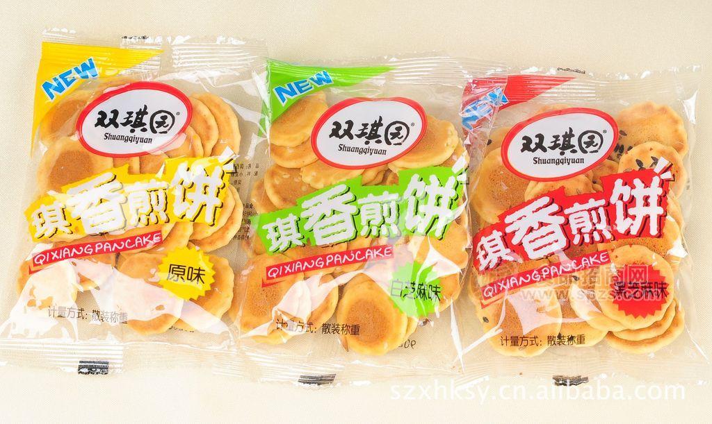 供應(yīng)休閑食品雙琪園餅干煎餅琪香煎餅批發(fā)