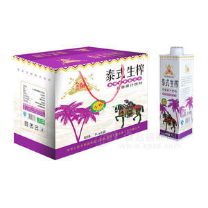 大马邦 泰式生榨百香果汁饮料1Lx8盒招商