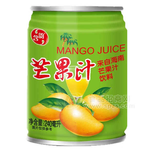·芒果汁果汁饮料240ml 