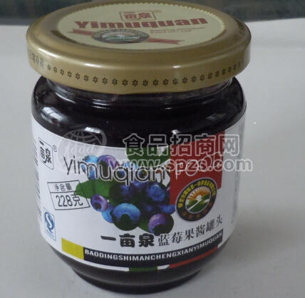 一亩泉蓝莓果酱罐头