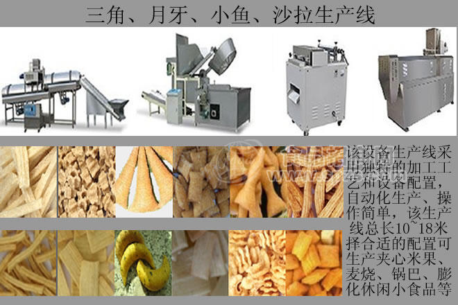 牛角、小鱼、枕头复合立体面食生产线