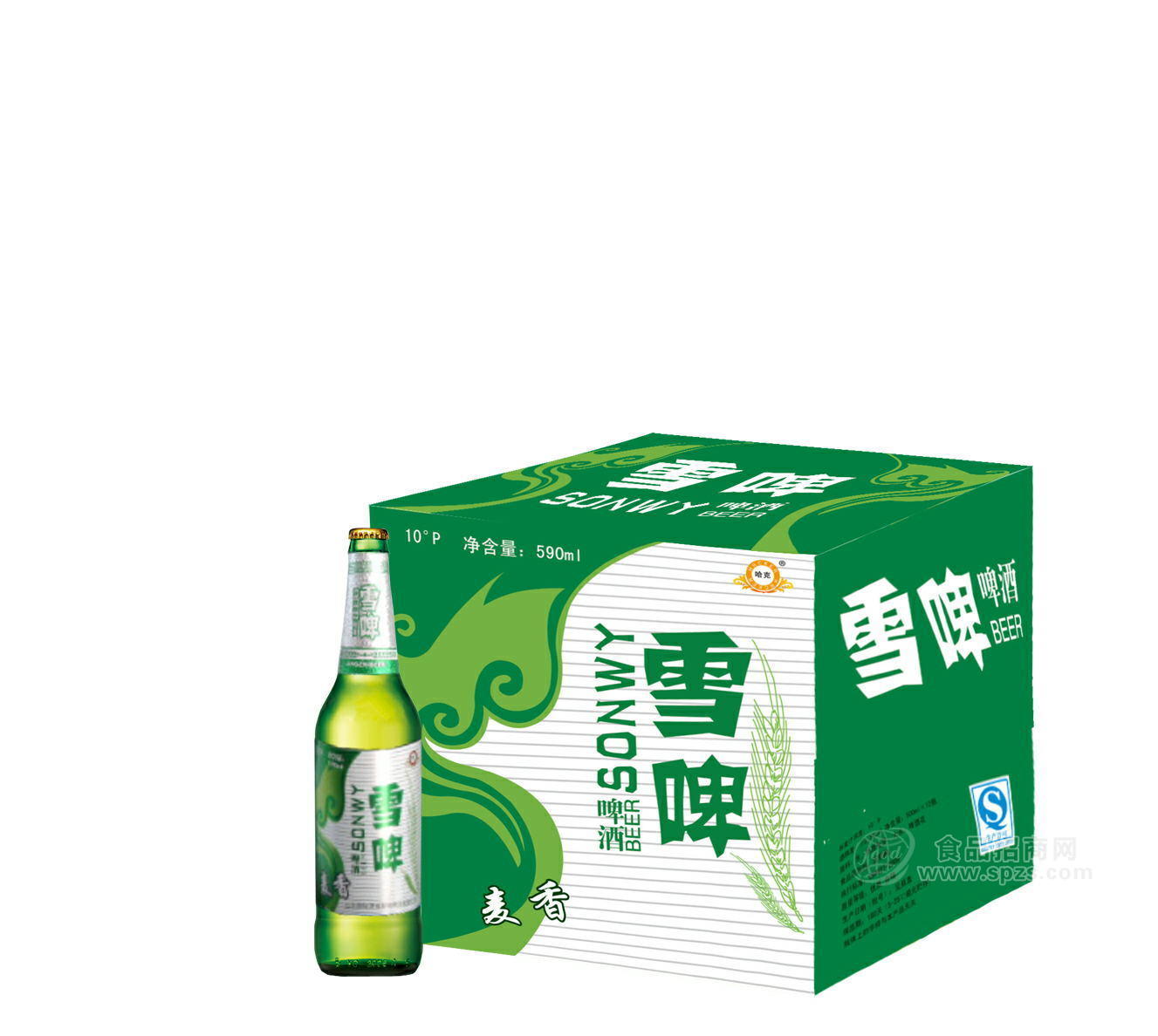 供應廠家直銷：500ML箱裝瓶啤，哈克啤酒