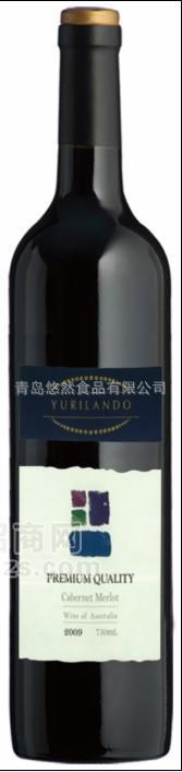 供应澳洲 干红葡萄酒 悠然 赤霞珠梅勒YURILANDO