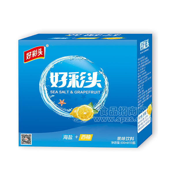 好彩头柠檬盐果味饮料500mlx15瓶