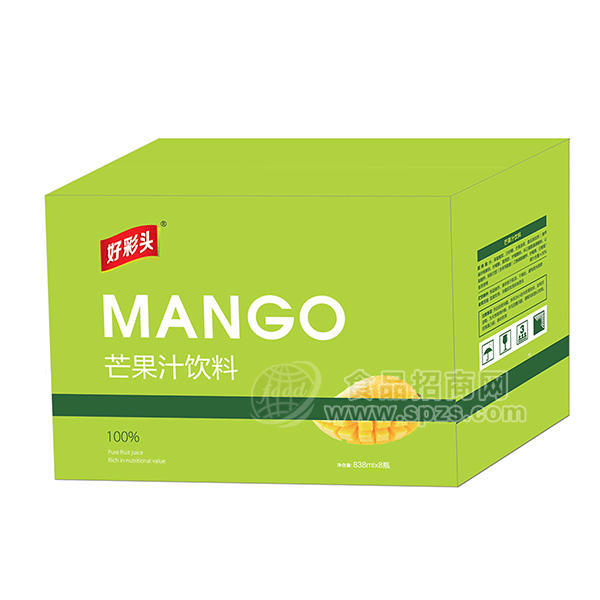 好彩头芒果汁饮料838mlx8瓶